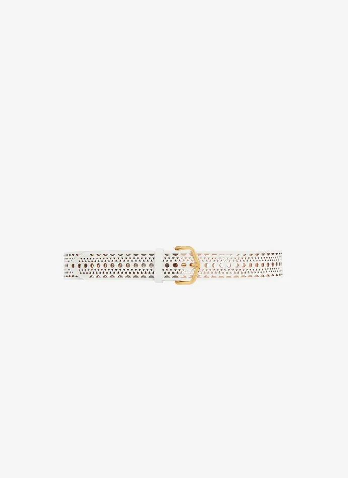 White NEO VIENNE BELT IN CALFSKIN Women Alaa Belts