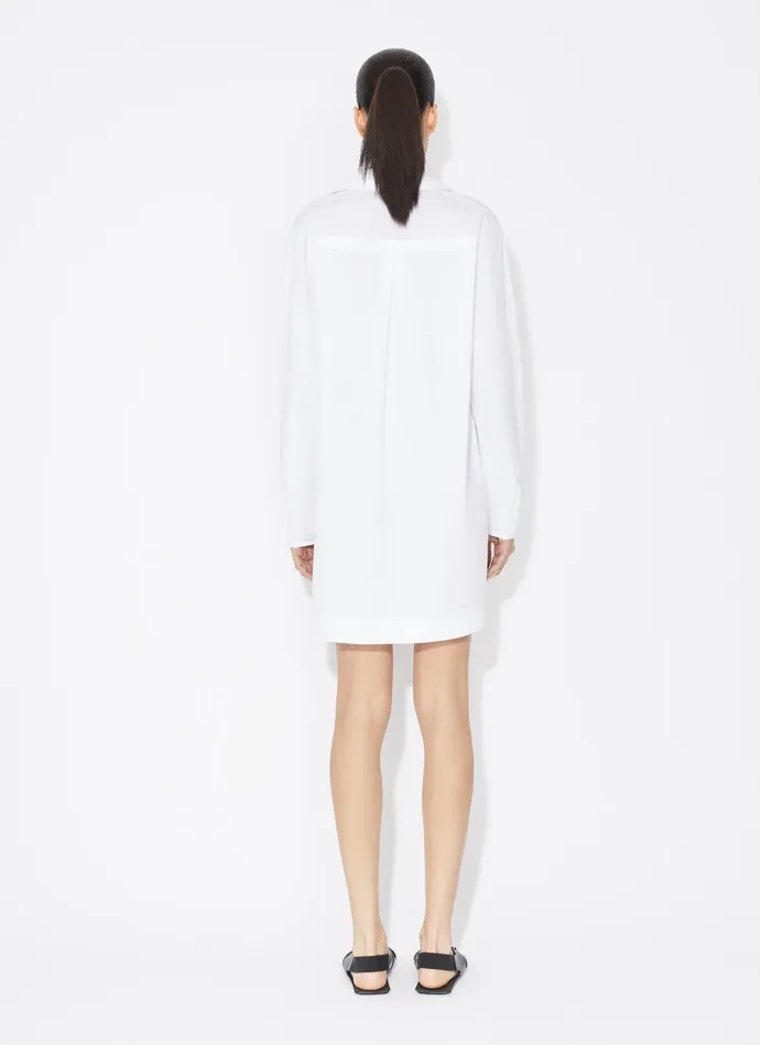 White TUNIC SHIRT DRESS IN COTTON POPLIN Women Alaa Dresses