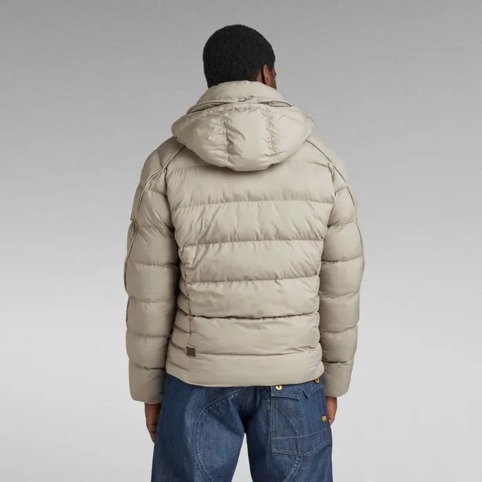 Winter Coats Men GStar RAW GWhistler Padded Hooded Jacket Elephant Skin