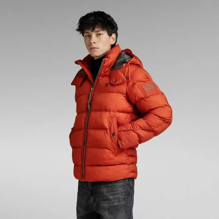 Winter Coats Men GStar RAW GWhistler Padded Hooded Jacket Rooibos Tea