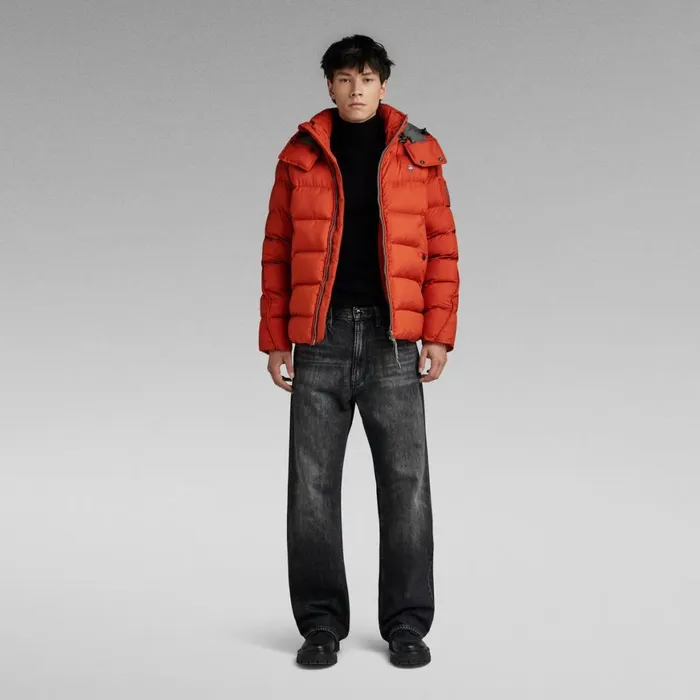 Winter Coats Men GStar RAW GWhistler Padded Hooded Jacket Rooibos Tea