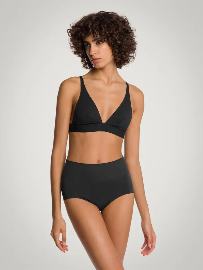 Wolford Beauty Cotton Triangle Bra Black Women Bras