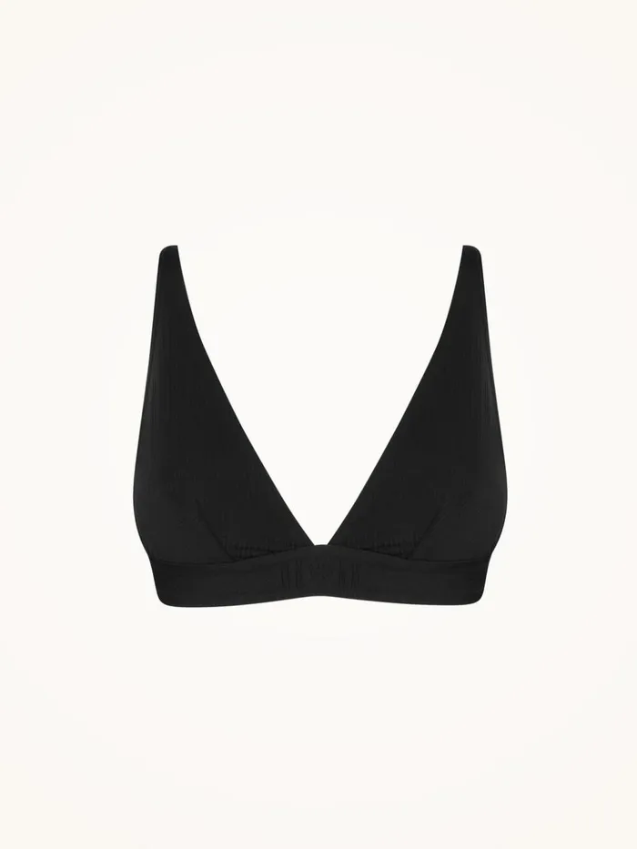 Wolford Beauty Cotton Triangle Bra Black Women Bras