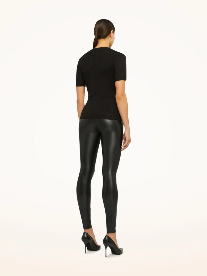 Wolford Cashmere Top Short Sleeves Black Women Tops and Tshirts