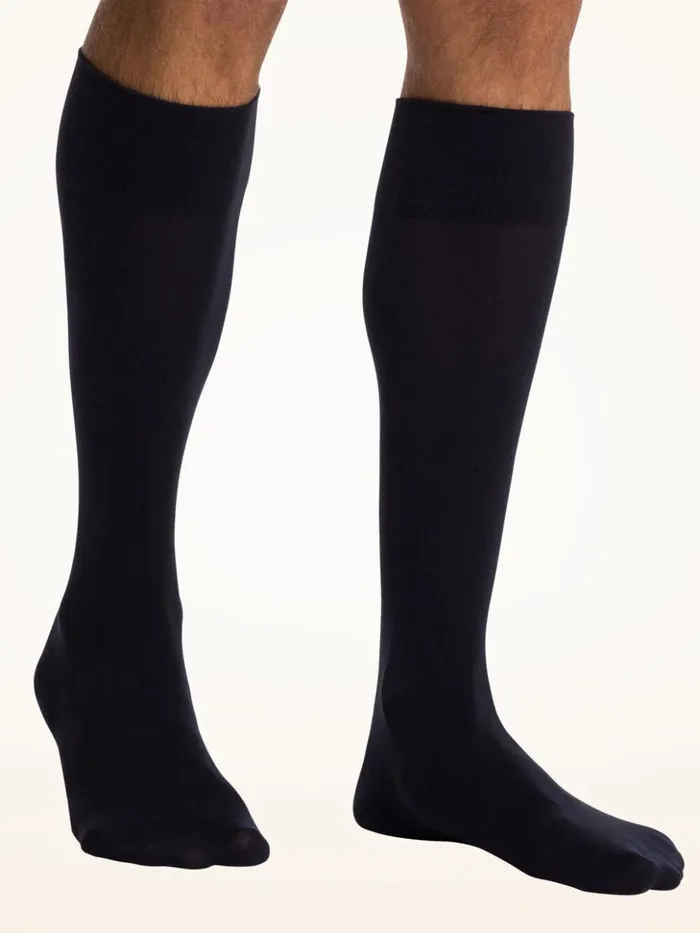 Wolford Cotton Velvet Knee Socks Admiral Women ThighHighs and KneeHighs