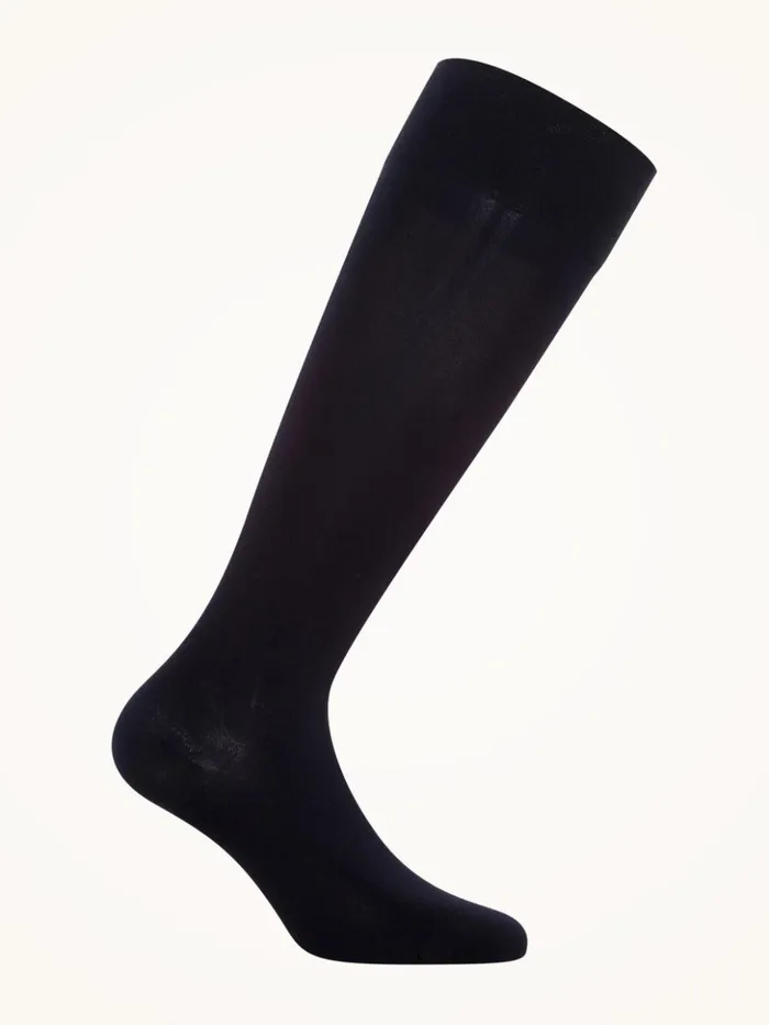 Wolford Cotton Velvet Knee Socks Admiral Women ThighHighs and KneeHighs