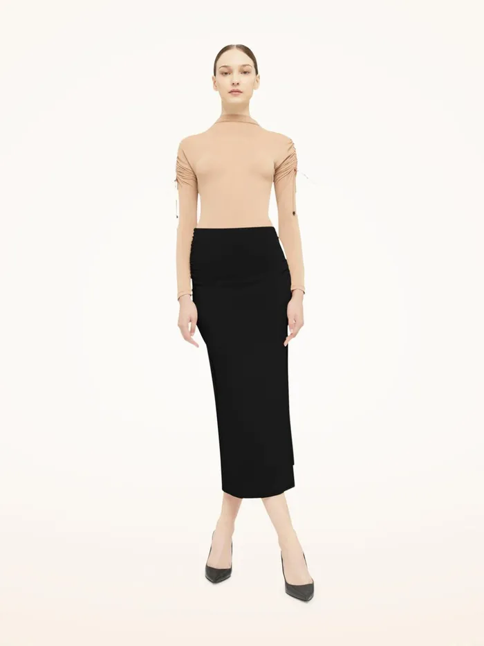 Wolford Crepe Jersey Skirt Black Women Dresses and Skirts