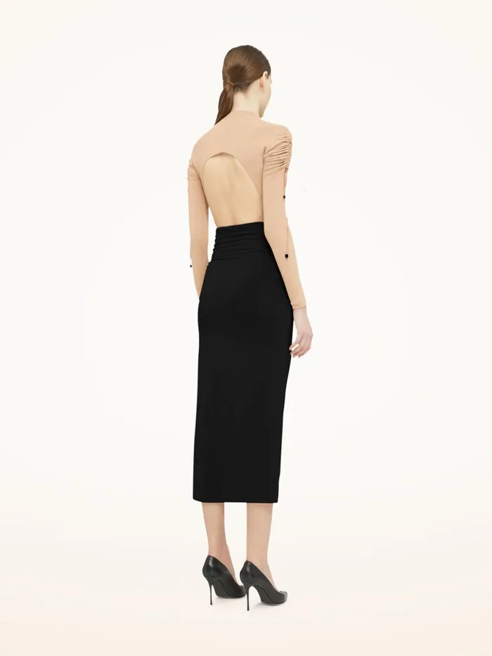 Wolford Crepe Jersey Skirt Black Women Dresses and Skirts