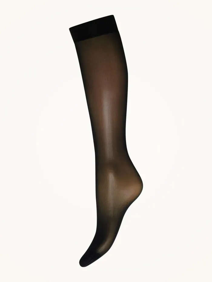 Wolford Individual 10 KneeHighs Black Women ThighHighs and KneeHighs