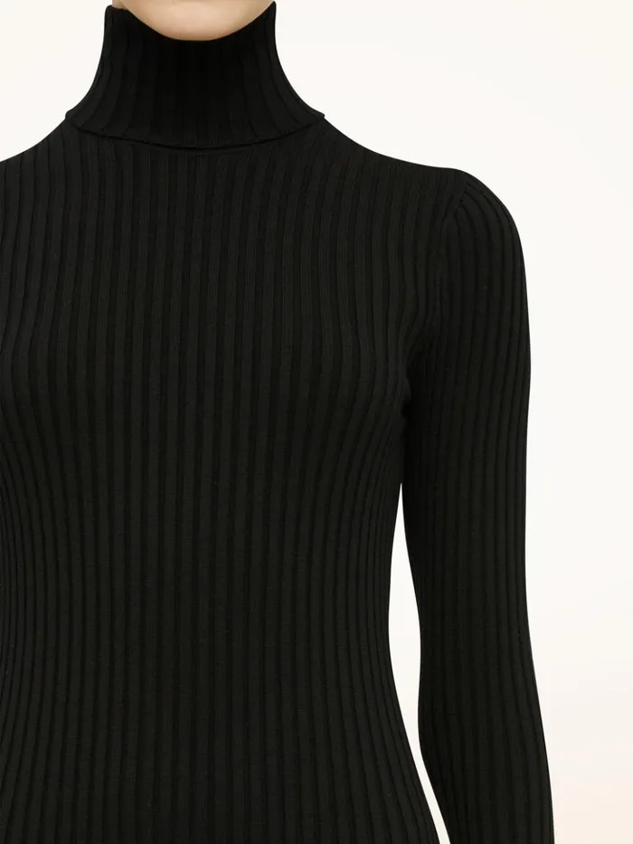 Wolford Merino Rib Dress Black Women Dresses and Skirts
