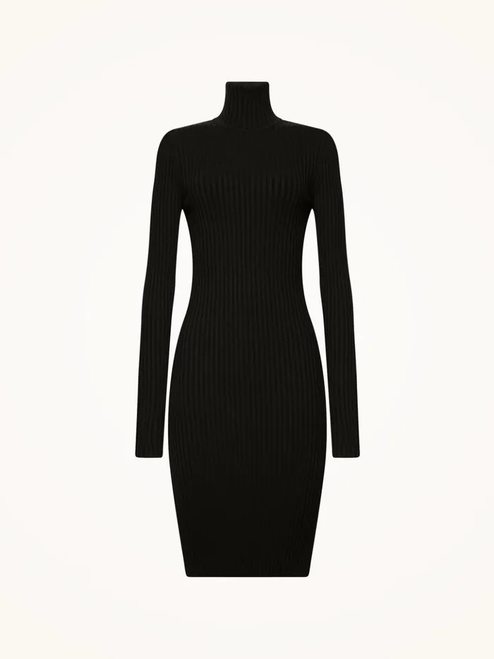 Wolford Merino Rib Dress Black Women Dresses and Skirts
