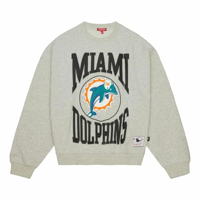 Women039s Hoodies and Sweatshirts Mitchell and Ness Women039s Logo Lightweight Crew 30 Miami Dolphins Women039s Hoodies and Sweatshirts Mitchell and Ness Women039s Logo Lightweight Crew 30 Miami Dolphins