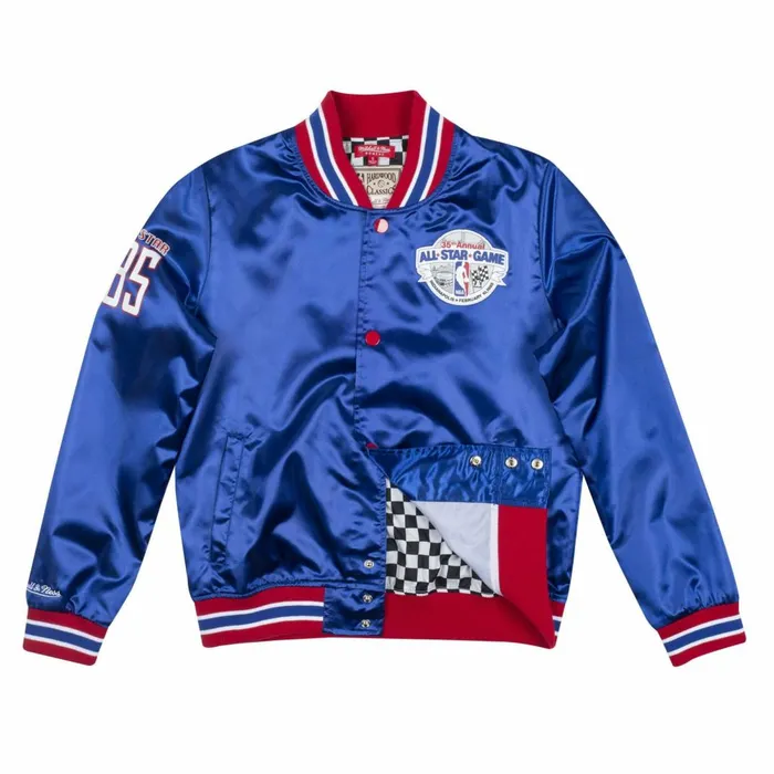 Women039s Jackets and Outerwear Mitchell and Ness Women039s Lightweight Satin Jacket NBA All Star Women039s Jackets and Outerwear Mitchell and Ness Women039s Lightweight Satin Jacket NBA All Star