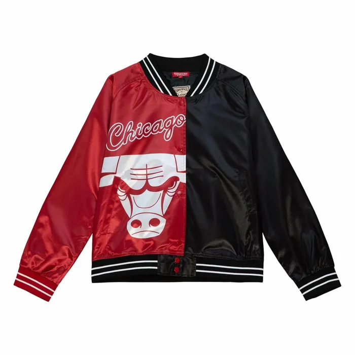 Women039s Jackets and Outerwear Mitchell and Ness Womens Big Face Satin Jacket 50 Chicago Bulls Women039s Jackets and Outerwear Mitchell and Ness Womens Big Face Satin Jacket 50 Chicago Bulls
