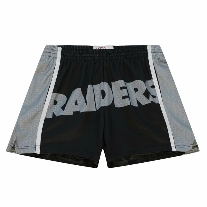 Women039s Womens Mitchell and Ness Womens Big Face 30 Shorts Oakland Raiders