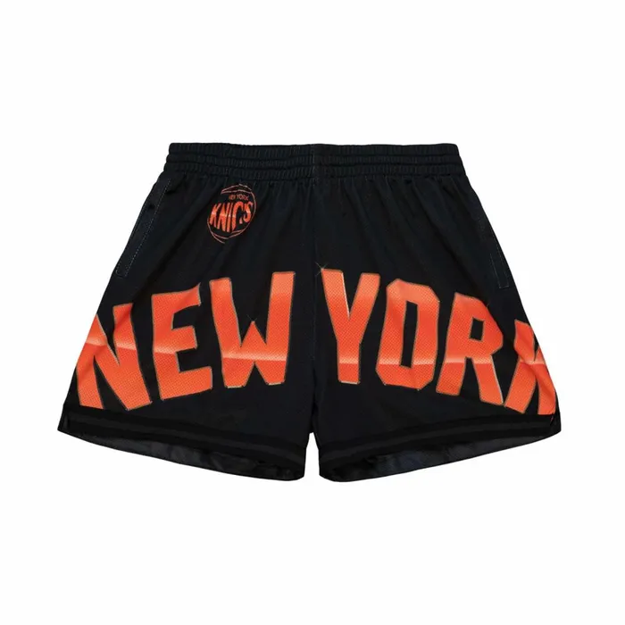 Women039s Womens Mitchell and Ness Womens Big Face 40 Shorts New York Knicks