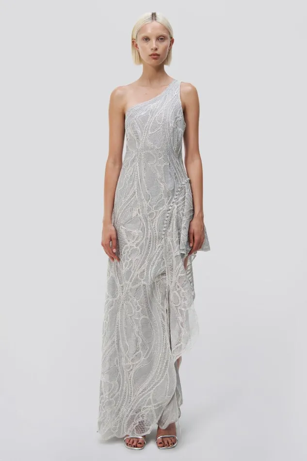 Women Agatha Gown Silver Jonathan Simkhai Dresses and Jumpsuits