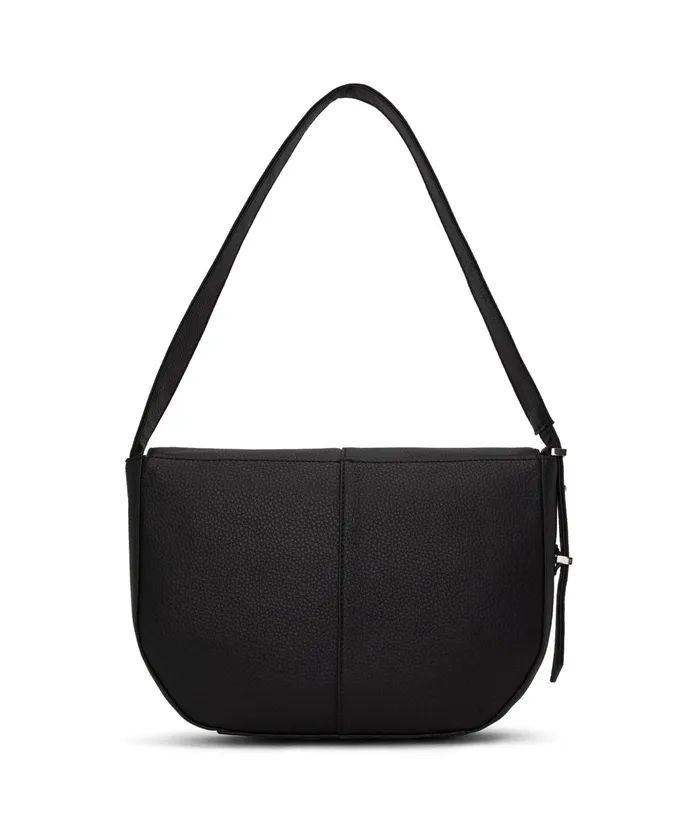 Women Alik Vegan Shoulder Bag 8211 Purity Black Matt and Nat Shoulder Bags