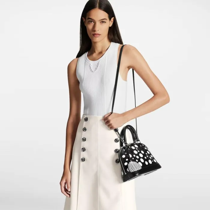 Women Alma Bag Louis Vuitton Louis Vuitton BlackWhite M21699 LV X YK Alma BB 8211 Louis Vuitton Handbag Store