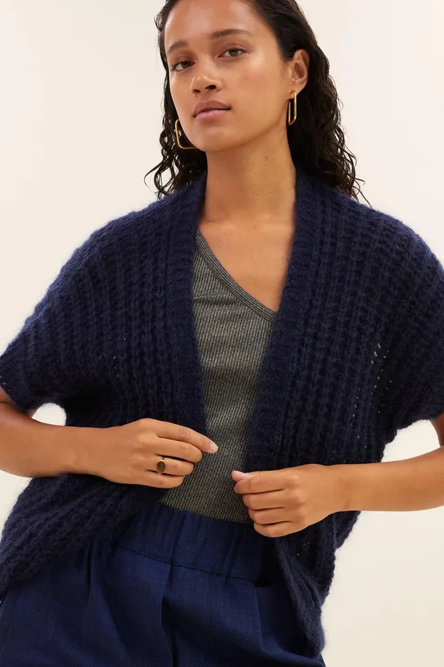 Women Anna Cardigan Midnight Bybar Cardigans Women Anna Cardigan Midnight Bybar Cardigans