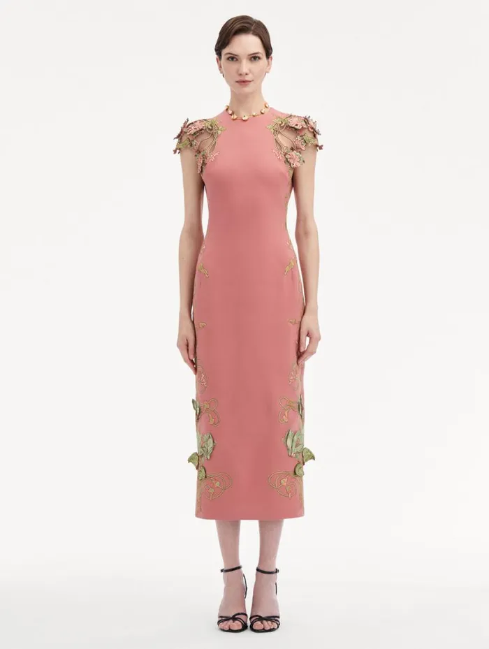 Women Art Nouveau Pencil Dress Rouge Oscar De La Renta Dresses Women Art Nouveau Pencil Dress Rouge Oscar De La Renta Dresses