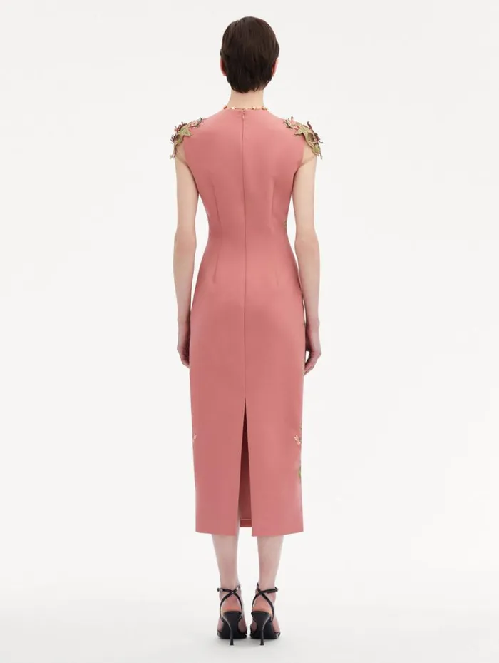 Women Art Nouveau Pencil Dress Rouge Oscar De La Renta Dresses Women Art Nouveau Pencil Dress Rouge Oscar De La Renta Dresses