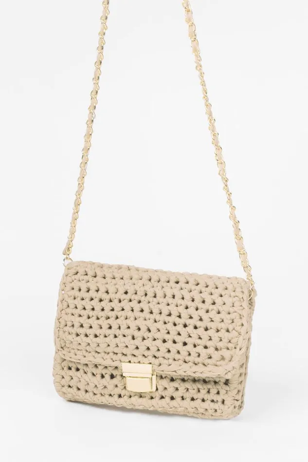 Women Bags Cupshe Bova Small Chain Braided Shoulder Bag Beige
