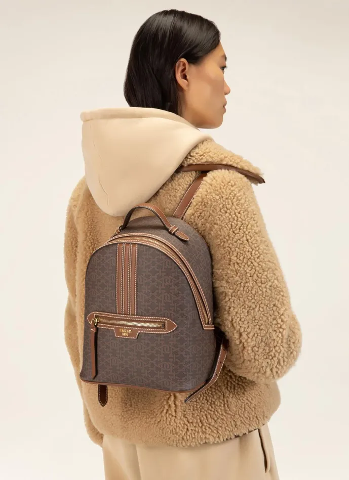 Women Bally Backpacks Daffi 8211 TPU Backpack In Brown