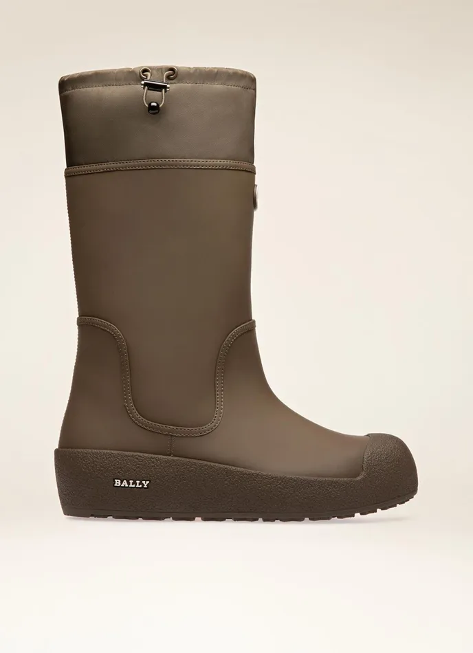 Women Bally Boots Calisse 8211 Leather Boots In Moss Green