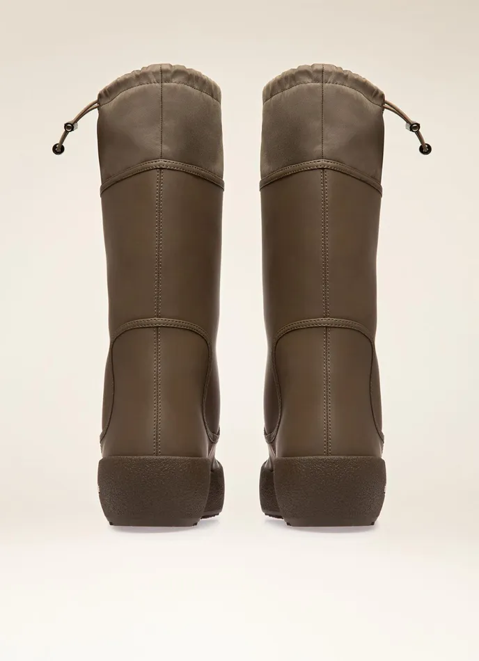 Women Bally Boots Calisse 8211 Leather Boots In Moss Green