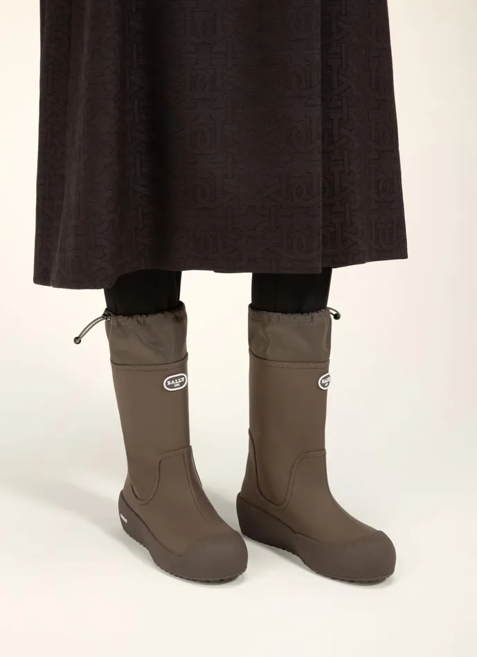 Women Bally Boots Calisse 8211 Leather Boots In Moss Green