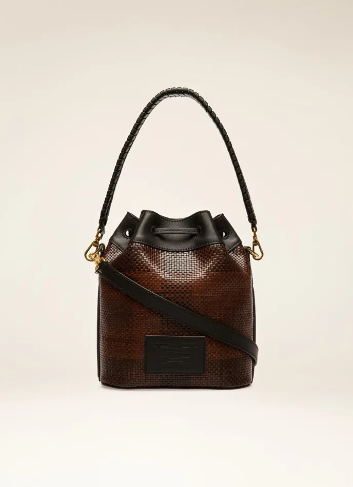 Women Bally Crossbody Bags Cleoh 8211 Leather Bucket Bag In Brown