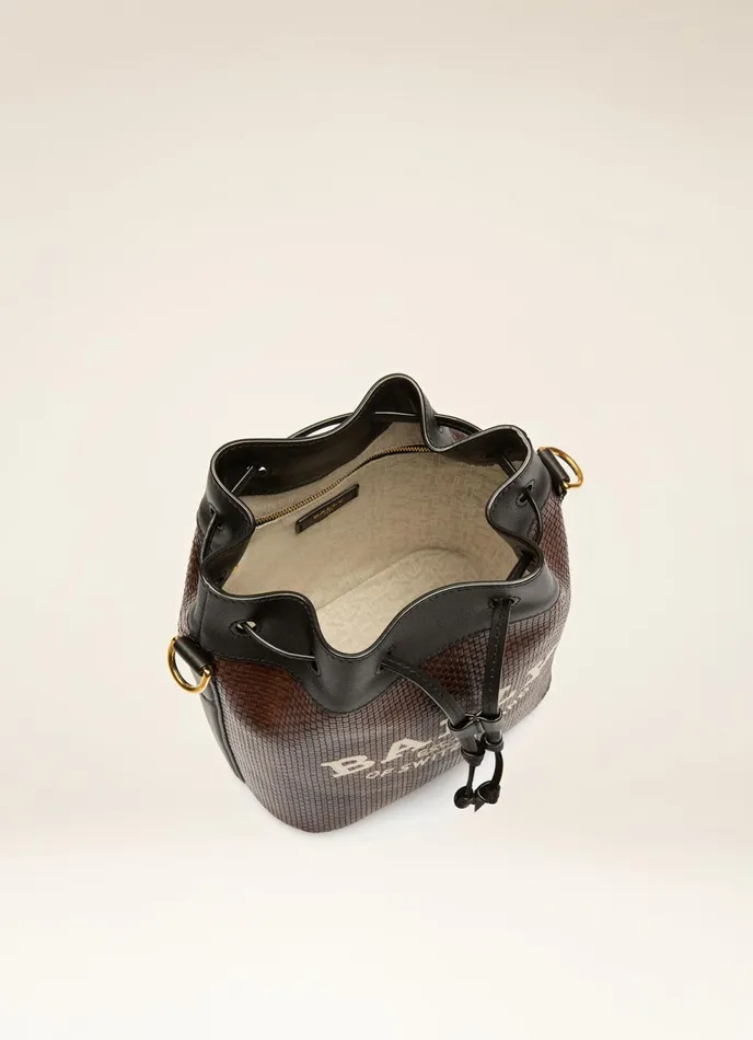 Women Bally Crossbody Bags Cleoh 8211 Leather Bucket Bag In Brown