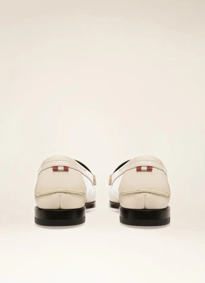 Women Bally Flats and Moccasins Coelo 8211 Leather Moccasins In Bone