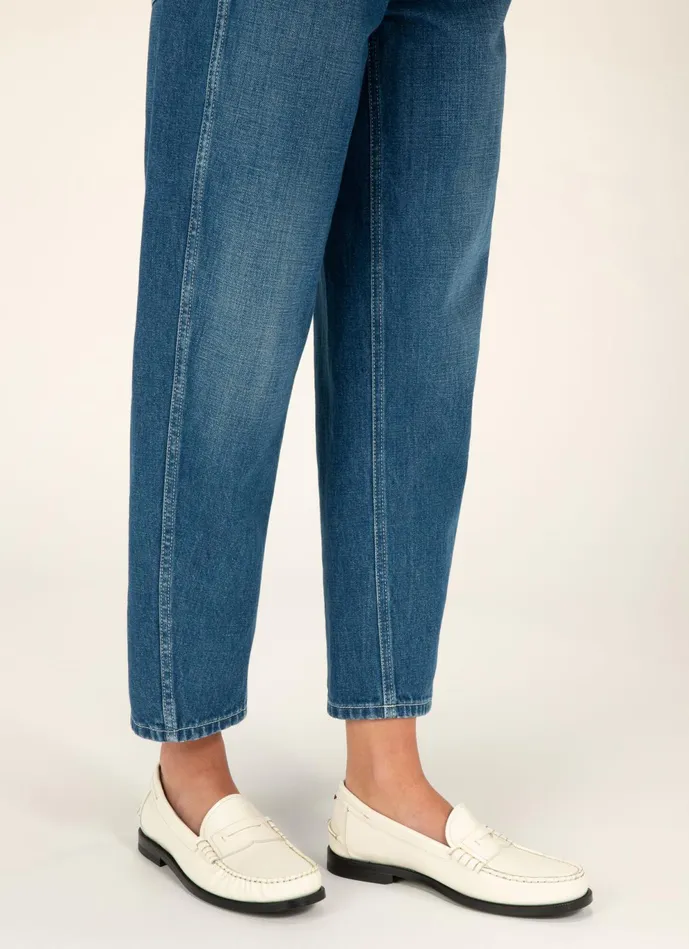 Women Bally Flats and Moccasins Coelo 8211 Leather Moccasins In Bone