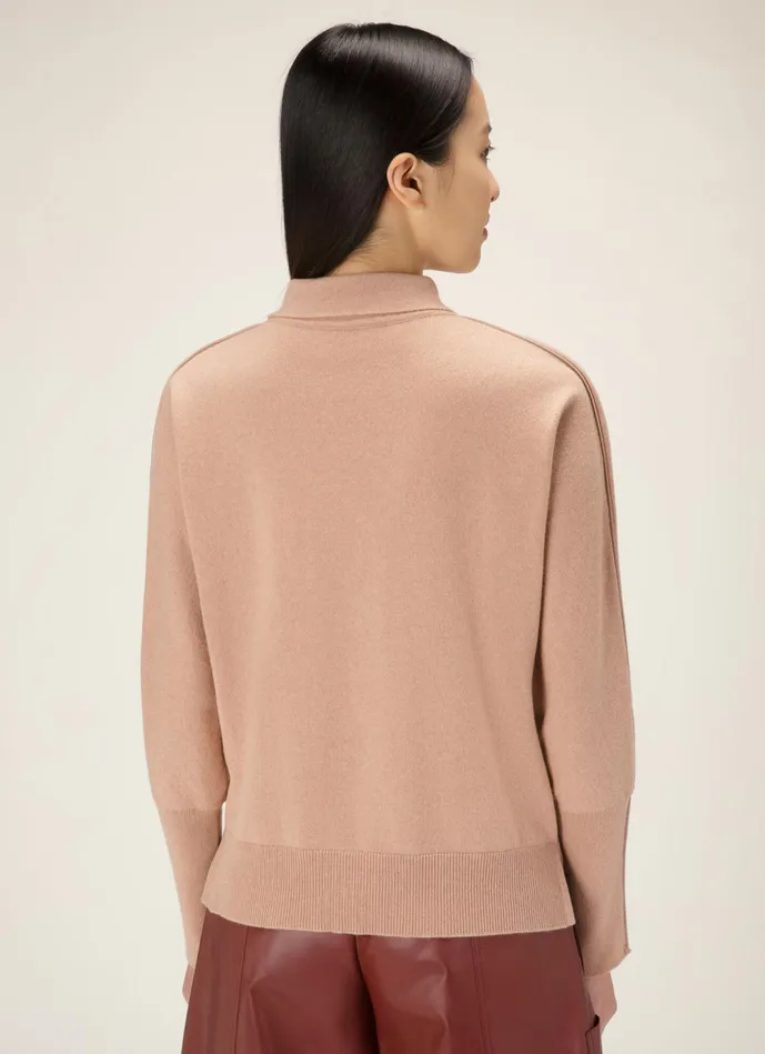 Women Bally Knitwear Cashmere Polo 8211 Cashmere Sweater In Pink