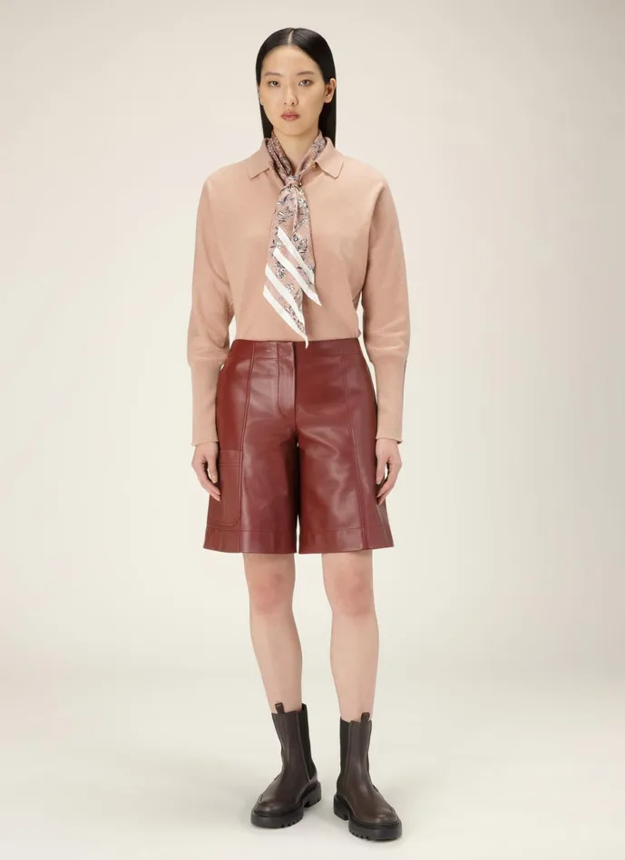 Women Bally Knitwear Cashmere Polo 8211 Cashmere Sweater In Pink