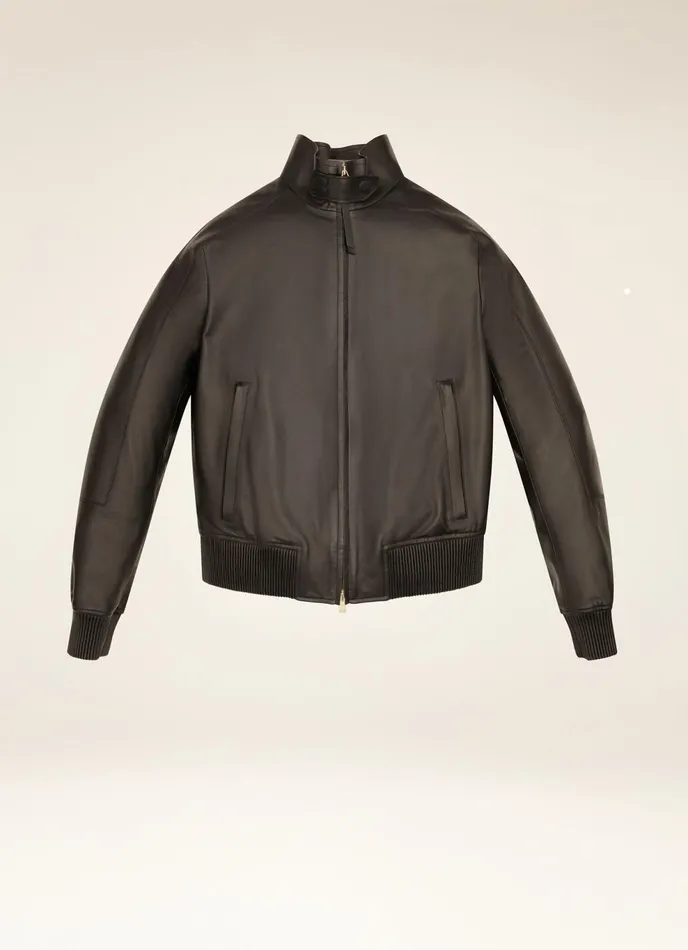 Women Bally Leather Leather Blouson 8211 Leather Outerwear In Black