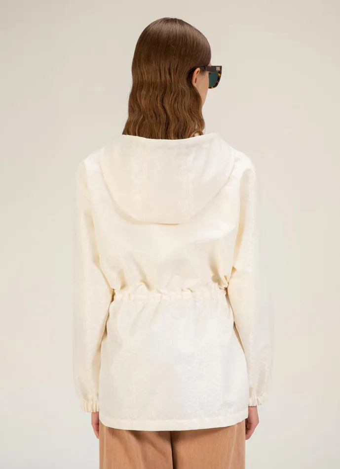 Women Bally Outerwear BMonogram Jacket 8211 Nylon Outerwear In Bone