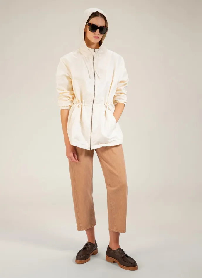 Women Bally Outerwear BMonogram Jacket 8211 Nylon Outerwear In Bone
