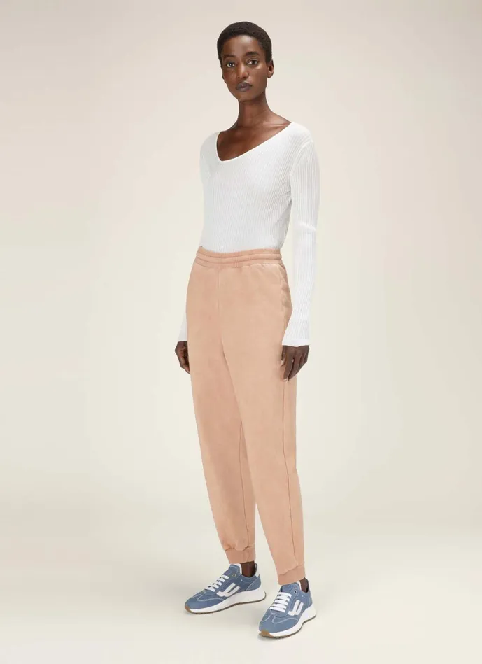Women Bally Pants Relaxed Sweatpants 8211 Organic Cotton Sweatpants In Pink