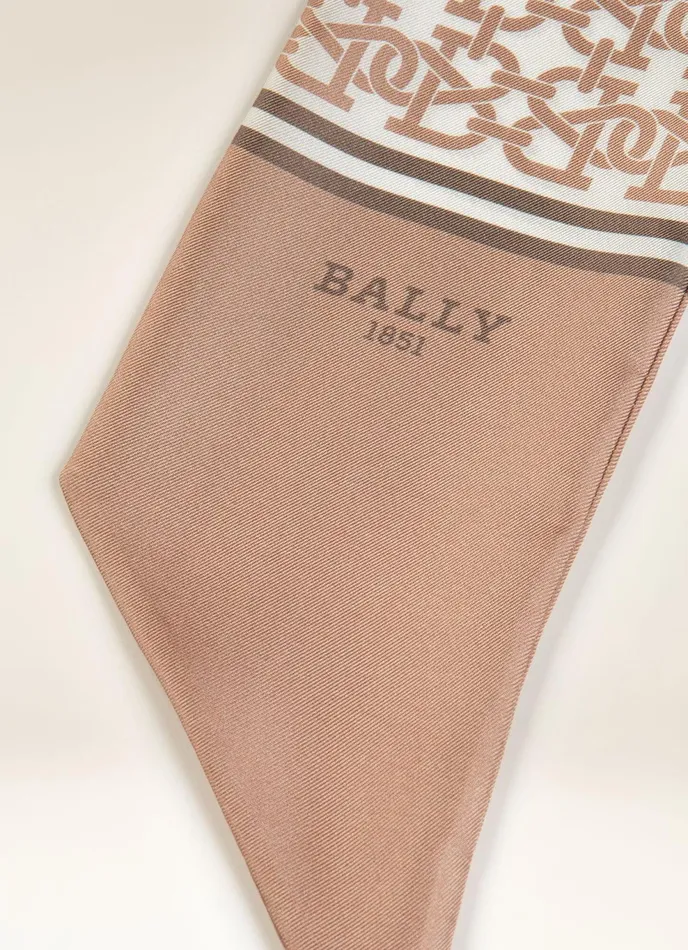Women Bally Scarves BMonogram Bandeau 8211 Silk Bandeau In Pale Pink