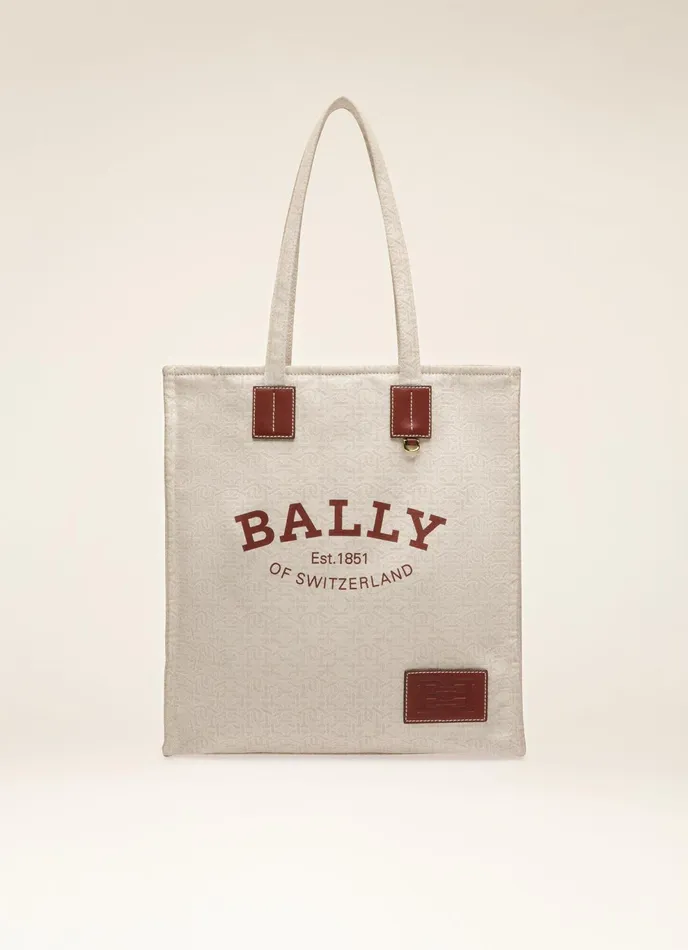 Women Bally Tote Bags Crystalia 8211 Linen Tote In Natural