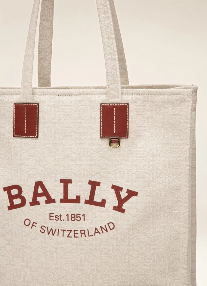 Women Bally Tote Bags Crystalia 8211 Linen Tote In Natural