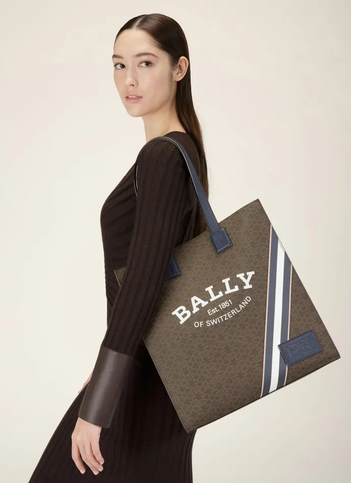 Women Bally Tote Bags Crystalia 8211 TPU Tote In Brown
