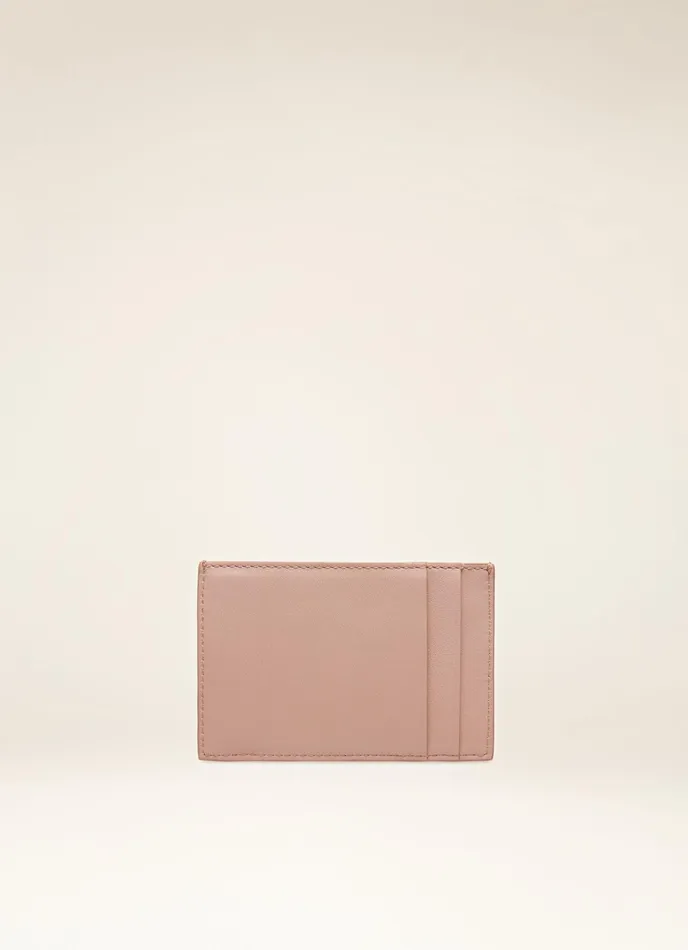 Women Bally Wallets Belky 8211 Leather Card Holder In Blush Pink