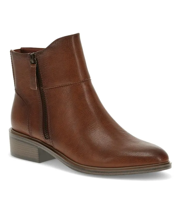 Women Baretraps Booties Alona Block Heel Bootie Cognac