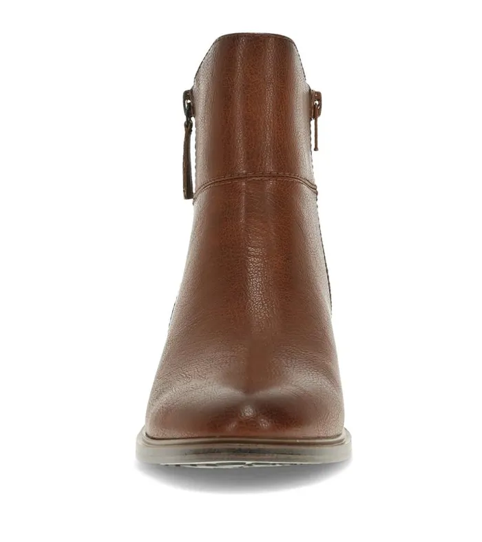 Women Baretraps Booties Alona Block Heel Bootie Cognac Women Baretraps Booties Alona Block Heel Bootie Cognac