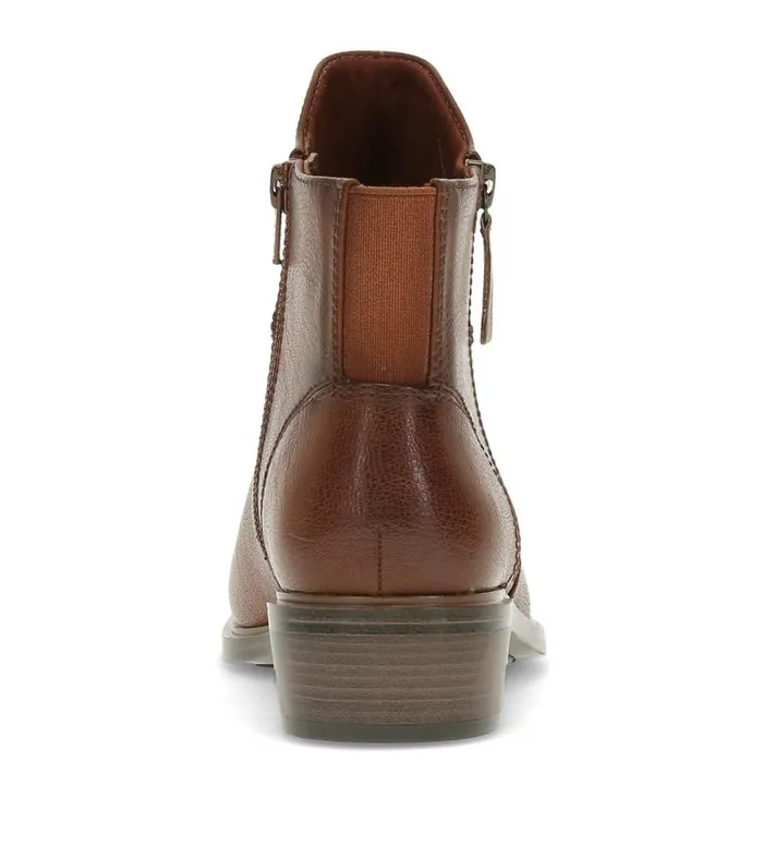 Women Baretraps Booties Alona Block Heel Bootie Cognac Women Baretraps Booties Alona Block Heel Bootie Cognac
