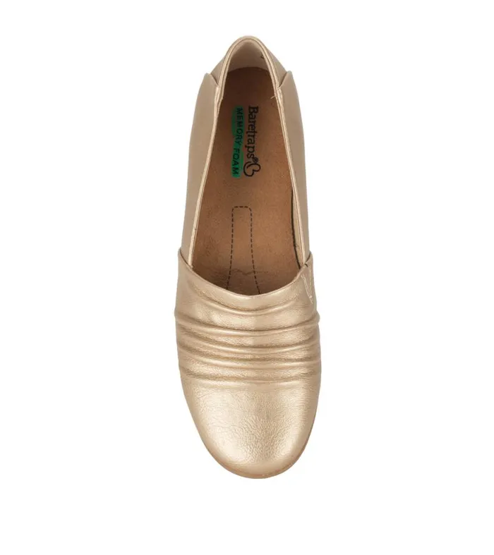 Women Baretraps Flats and Loafers Piper Slip On Light Gold Women Baretraps Flats and Loafers Piper Slip On Light Gold